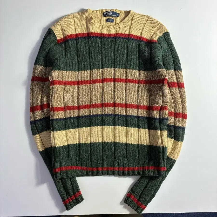 Polo 폴로 랄프로렌 90,s 혼방 스트라이프 헤비 니트