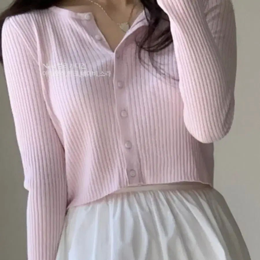 miel 미엘 리블리 가디건 핑크