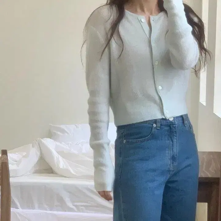 리에뜨 민트 가디건