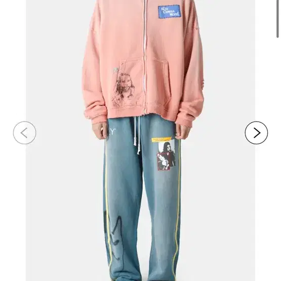새상품 팔리 할리우드 후드 ALTA CIENEGA ZIP HOODIE PINK