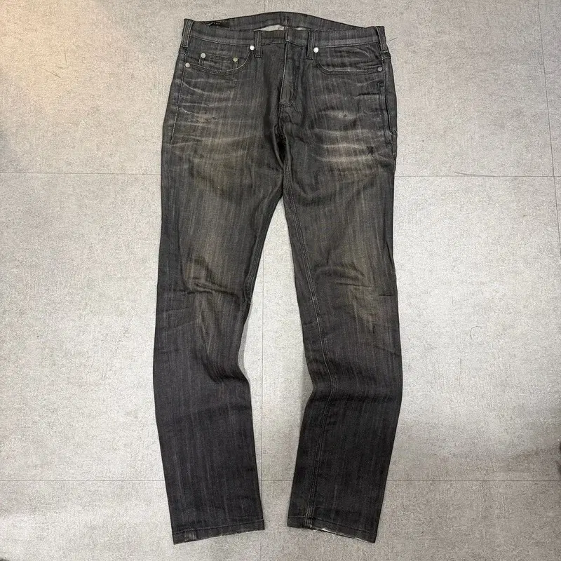 닐바렛 빈티지 페이디드 워싱 차콜 데님 팬츠