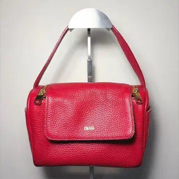 ch!iii bag 치이백 W-zip 원숄더 빨간색 천연 가죽