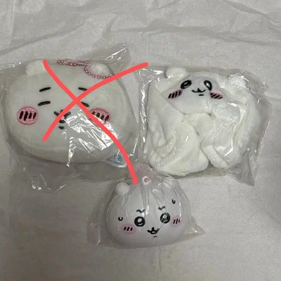 치이카와 가챠 미개봉 모찌페이스 스퀴시 머리끈