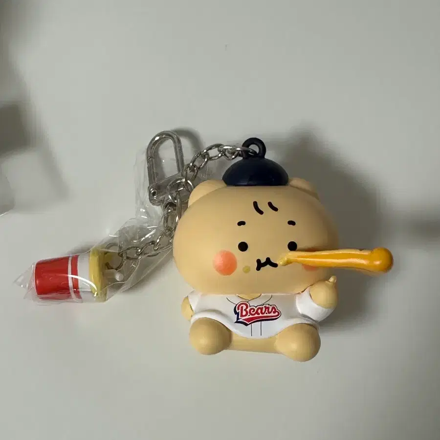 두산베어스 망그러진곰 먹산 피규어 키링