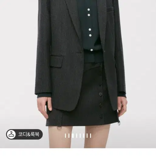 타임 울 테일러드 싱글 자켓 차콜 그레이