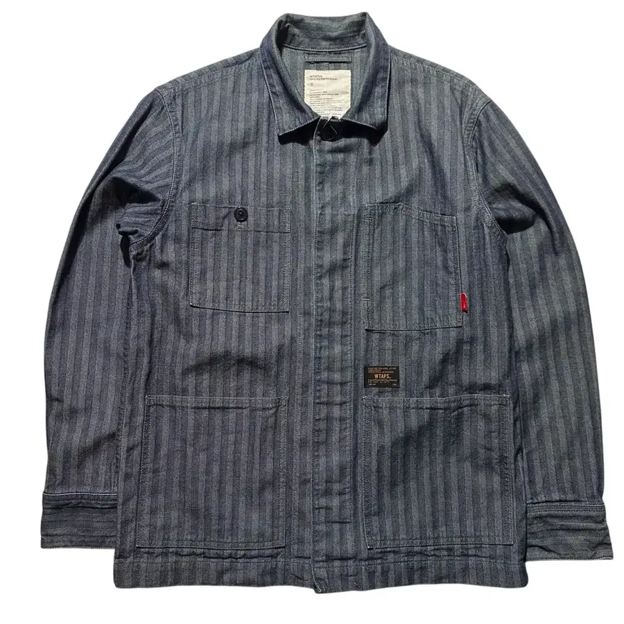 [L] WTAPS 더블탭스 HBT 커버올 초어 워크 자켓