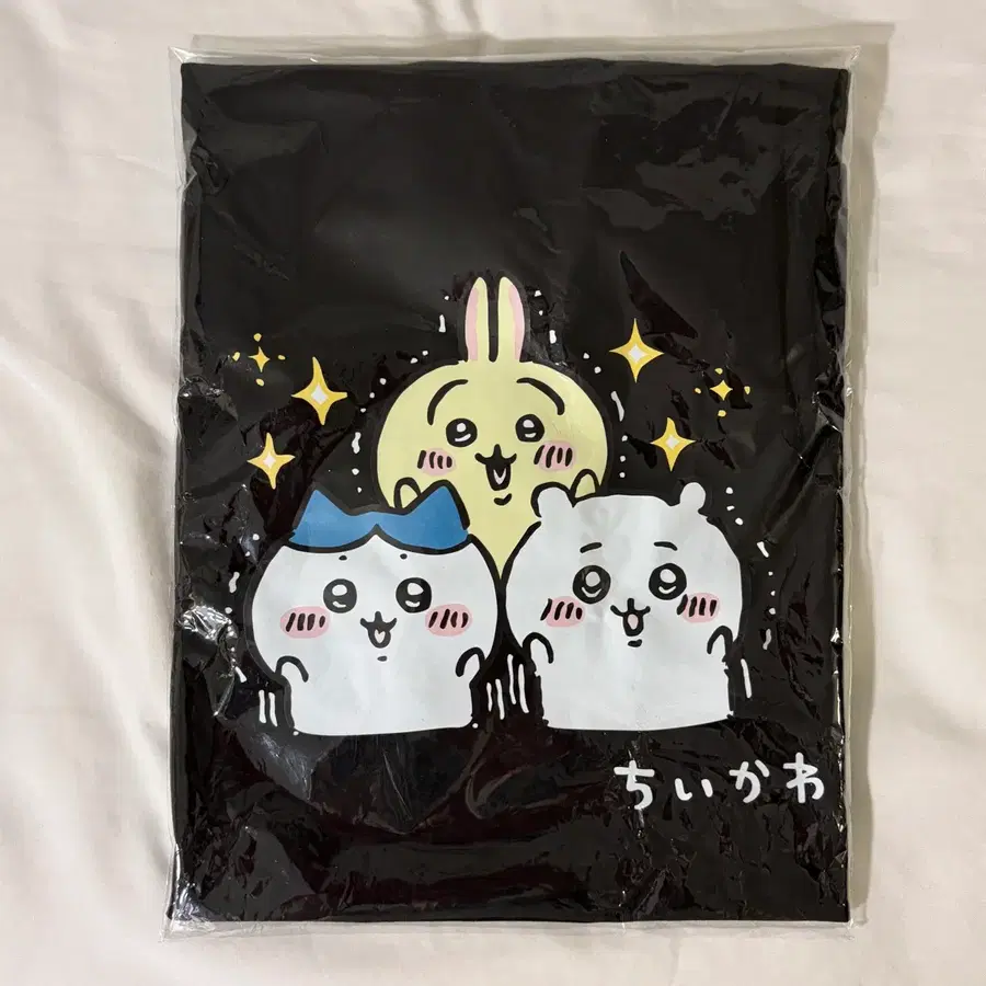 먼작귀 치이카와 티셔츠(블랙)XL