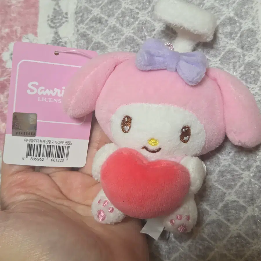 산리오 마이멜로디 엔젤 천사 8cm 키링 키홀더 가방걸이 마멜 인형