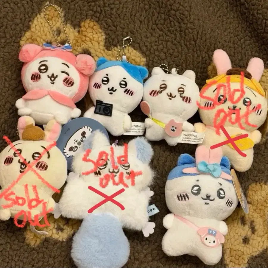 먼작귀 인형 모음 (산리오 치이카와 하치와레 우사기)