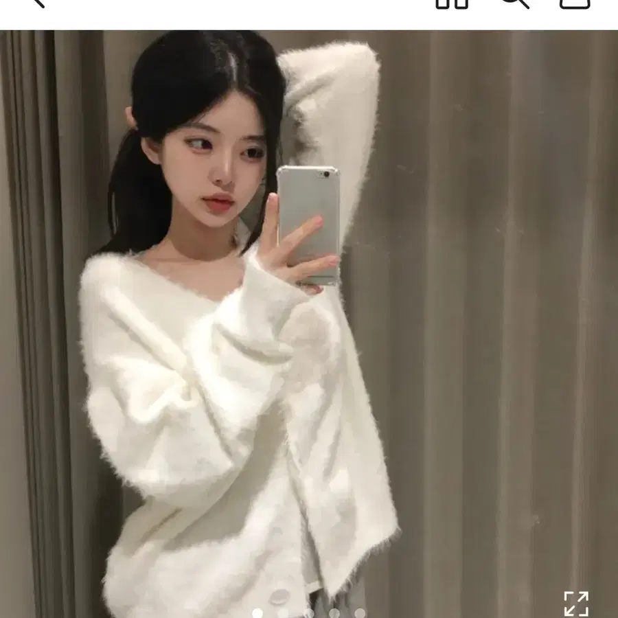 [유사 상품] 보슬 루즈핏 퍼가디건 오버핏 앙고라 니트