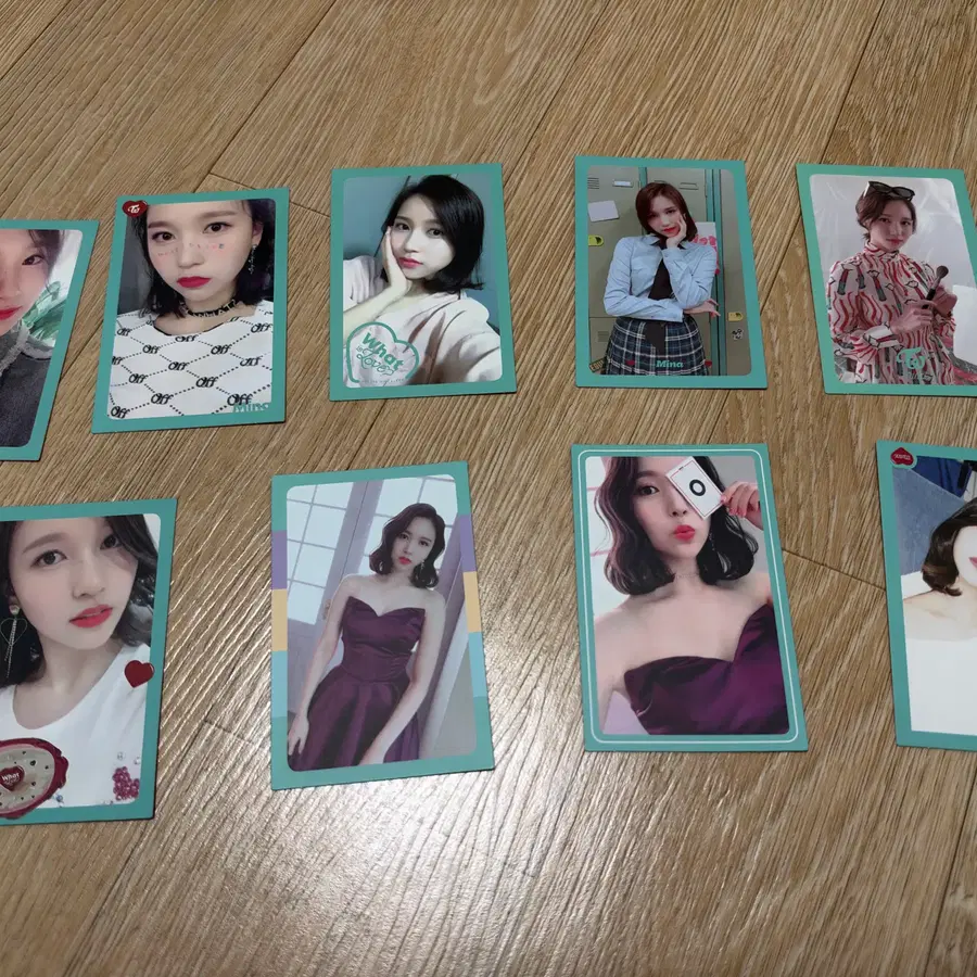 트와이스 왓이즈러브 미나 포카 세트 8장