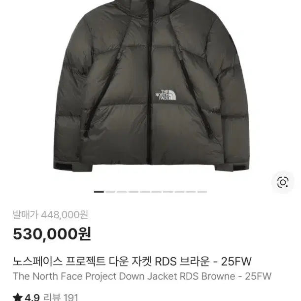 노스페이스 프로젝트 다운 자켓 RDS 브라운 100 - 25FW