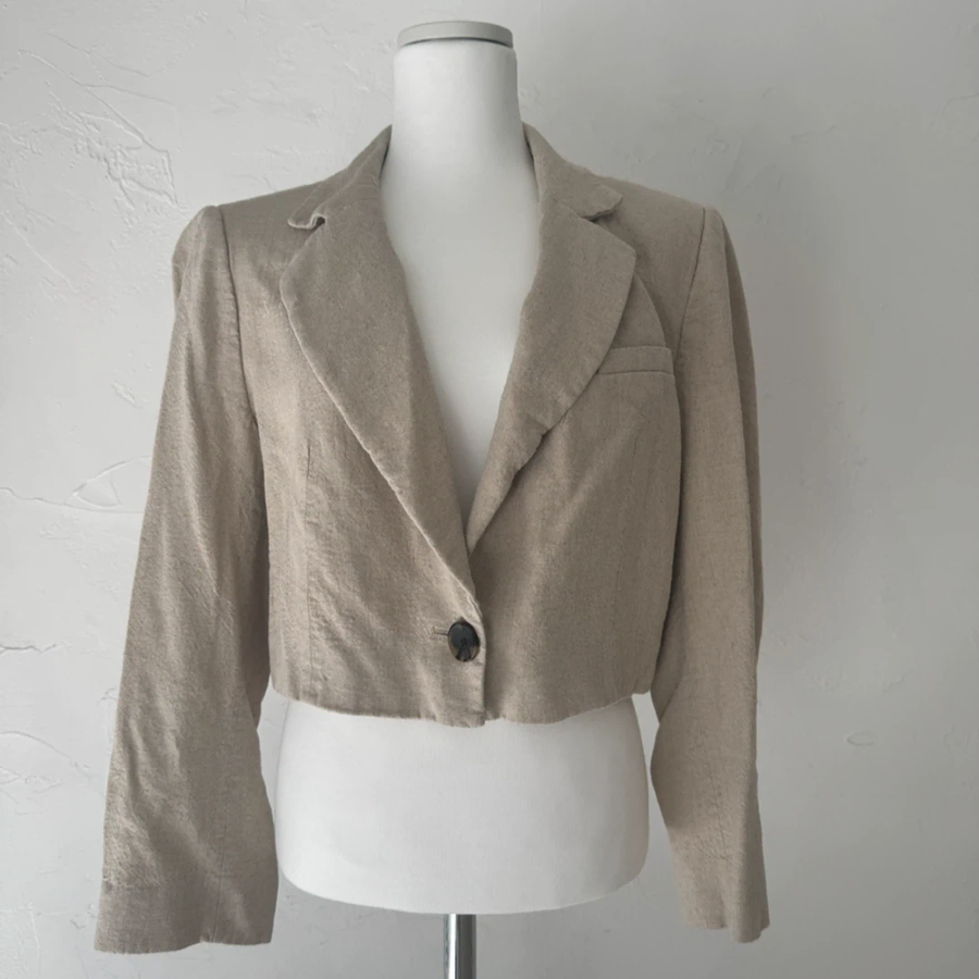 ZARA 베이지 크롭 자켓 L