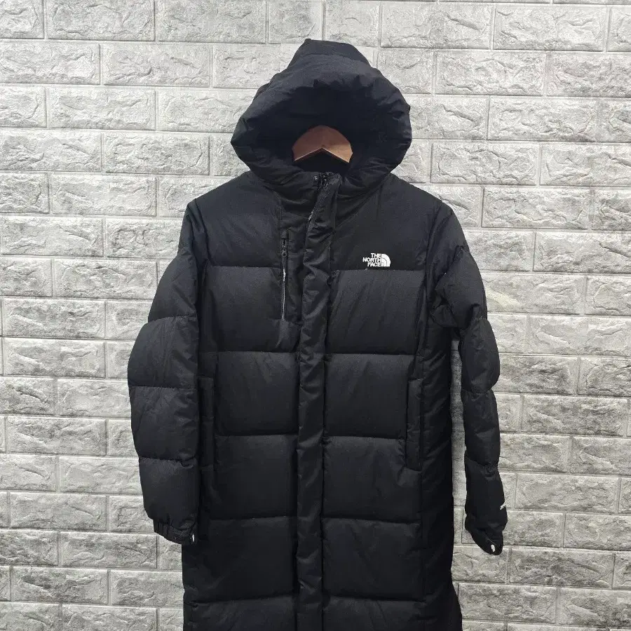노스페이스 키즈 롱패딩 블랙 사이즈 160 하자 사진확인