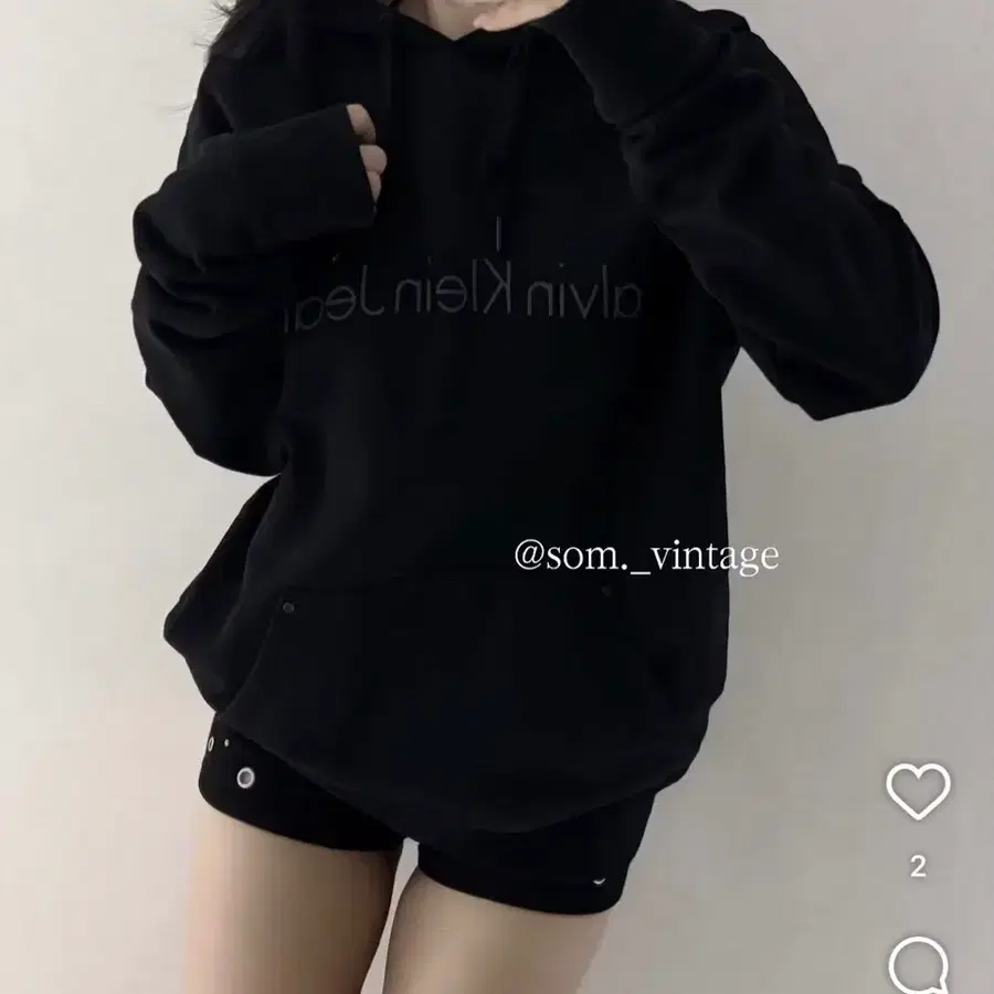 솜빈티지 캘빈클라인 후드티 블랙