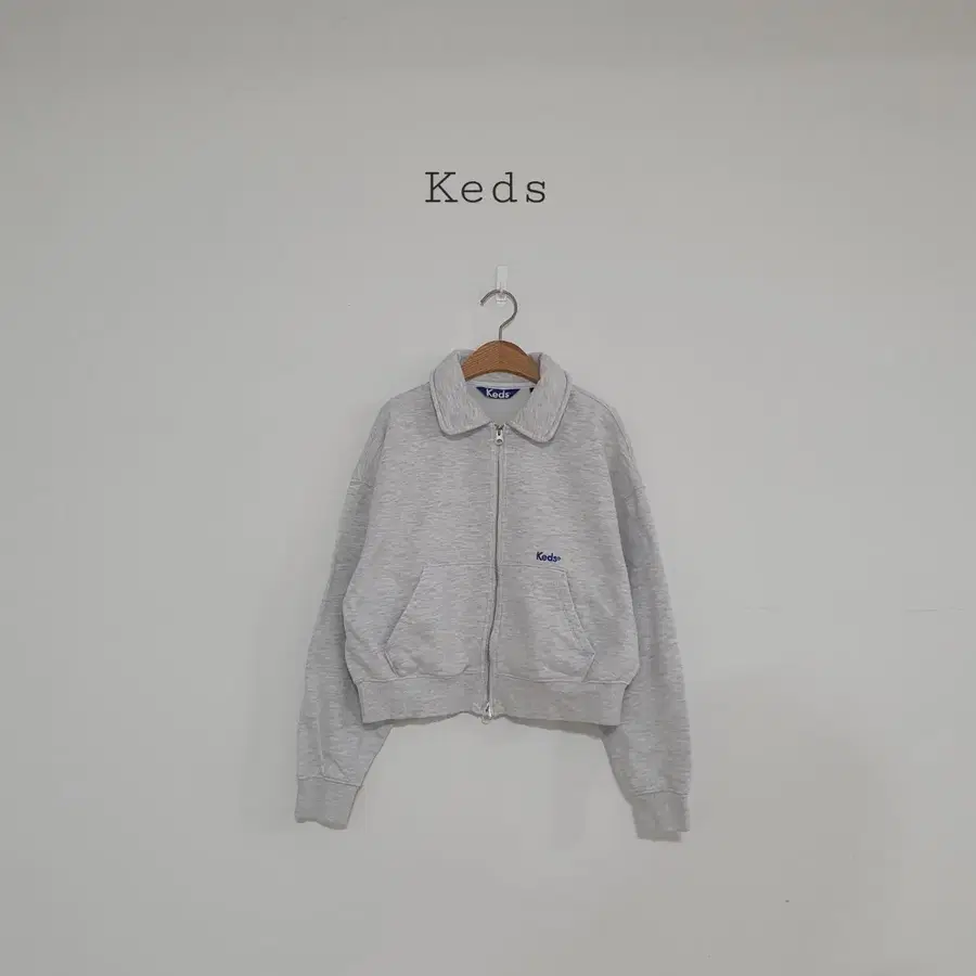 No.26101712 Keds 카라넥 크롭집업 스웻셔츠 그레이