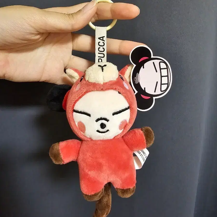 푸까 동물 말띠 봉제 키링