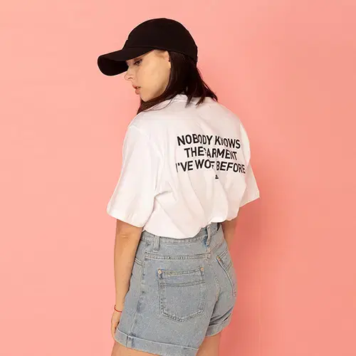 [새상품] 레이든 티셔츠 L사이즈 NOBODY KNOWS S/S TEE-WHITE