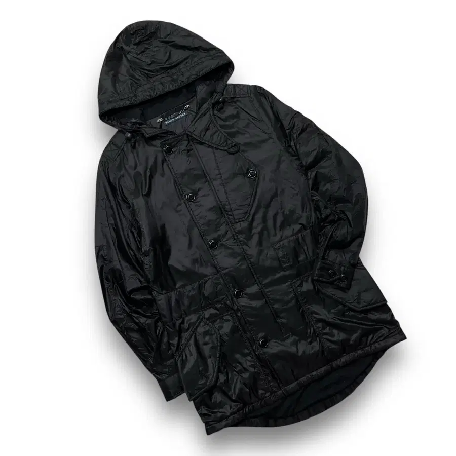 Ralph Lauren Black Hooded Utility Field Jacket