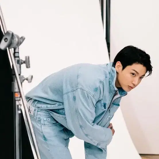 [Calvin Klein Jeans] 캘빈클라인 아이스블루 데님 셔츠 자켓 S