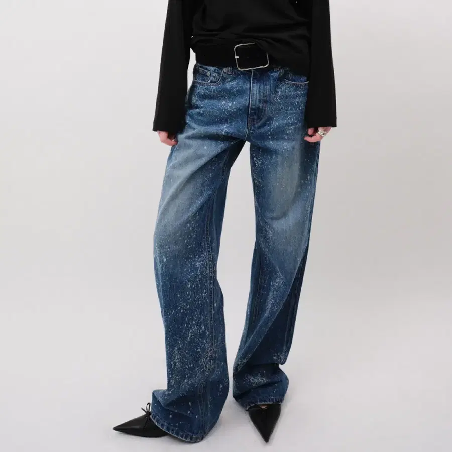 윤세 팬츠 Painted Straight Denim Pants