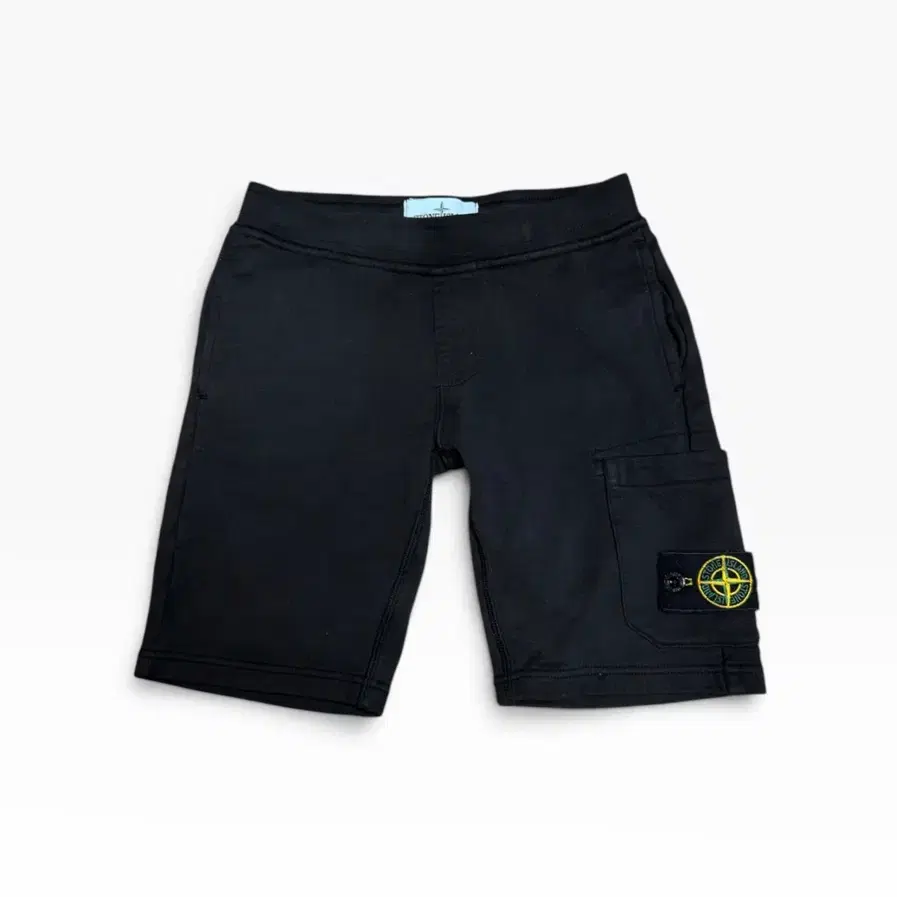 stone Island 키즈 코튼 플리스 가먼트 다이드 버뮤다 카고 쇼츠
