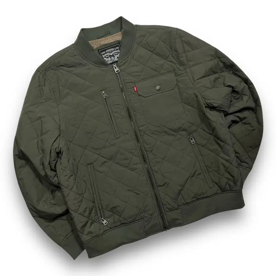 Levi's Olive Green Quilted Bomber Jacket