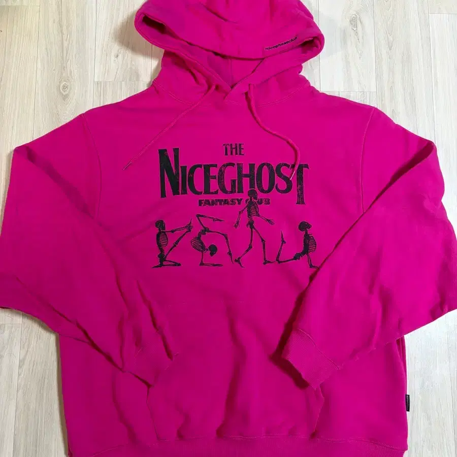 나이스고스트클럽 NAMASTE SKELETON HOODIE_PINK(NG2DFUM403A)