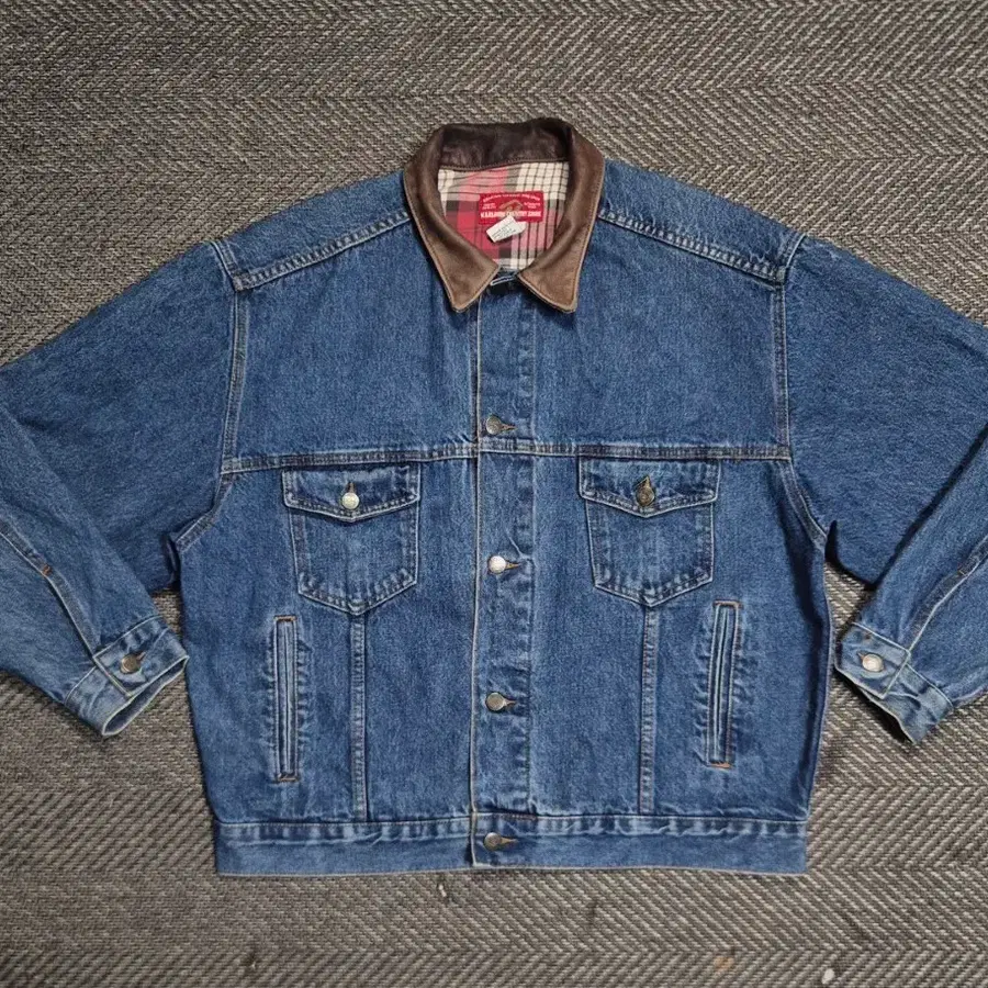 [L]90s US Made 말보로 레더카라 트러커 -LA100