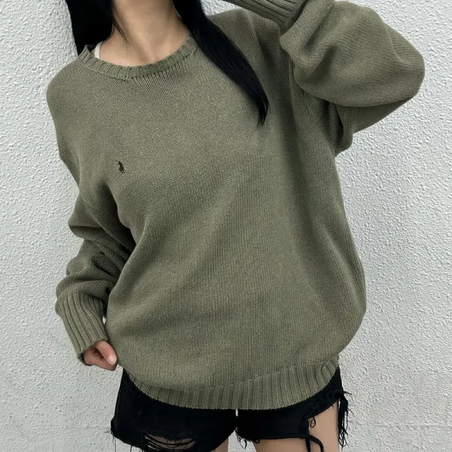 폴로 랄프로렌 브라운포니 그린 니트 L