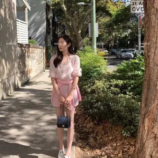 시모어 오브제스트 미뉴에트 블라우스 (연핑크)