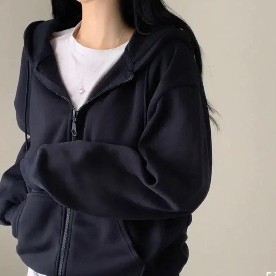 기본 검정 후드집업