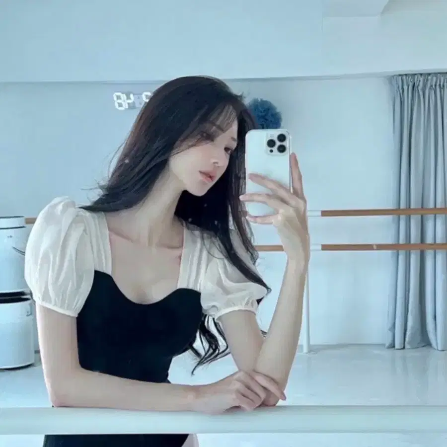 라벨르블랑 누아 퍼프 레오타드