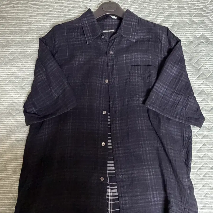 해칭룸 Shadow Check Shirt Black [3]