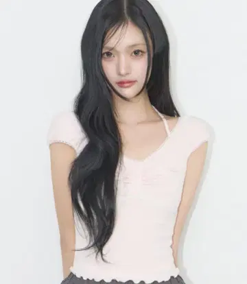 ILLIGO 버튼 홀터 슬리브리스 핑크