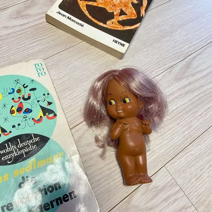 빈티지 핑크 헤어 못난이 인형