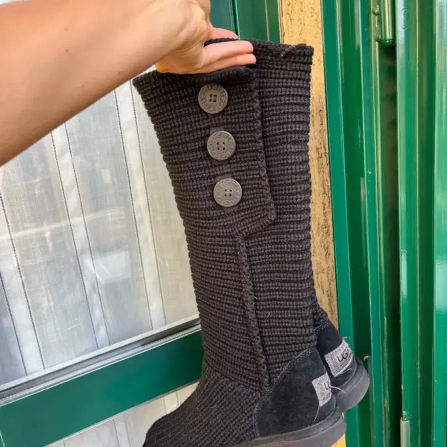 UGG 어그 카디 니트 부츠 블랙 38