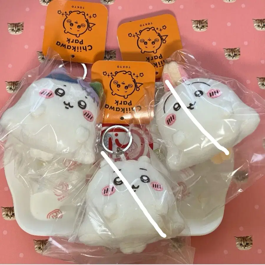 치이카와 파크 할로윈 마스코트 인형 키링 하치와레 유령