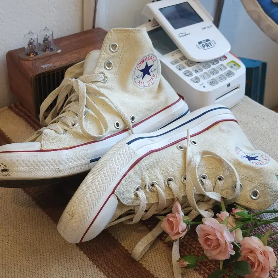 컨버스 올스타 하이 아이보리 컬러 상아색 컨버스 270
