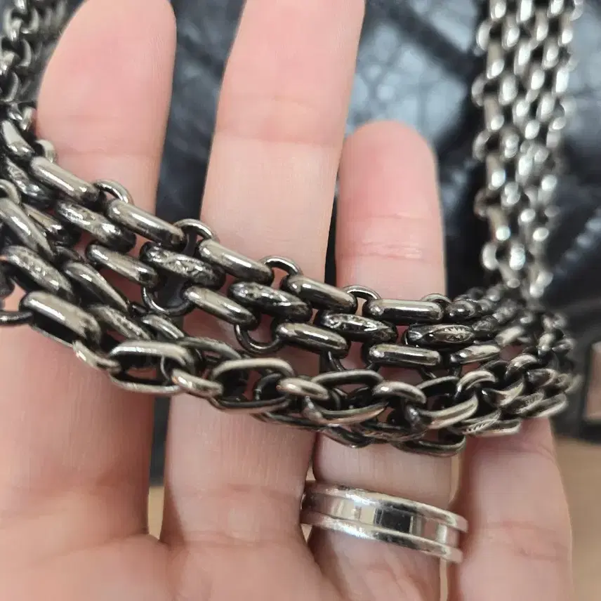 샤넬 2.55 빈티지 블랙 은장 사진 3