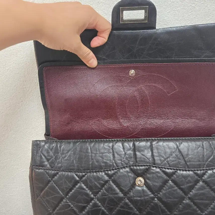 샤넬 2.55 빈티지 블랙 은장 사진 5