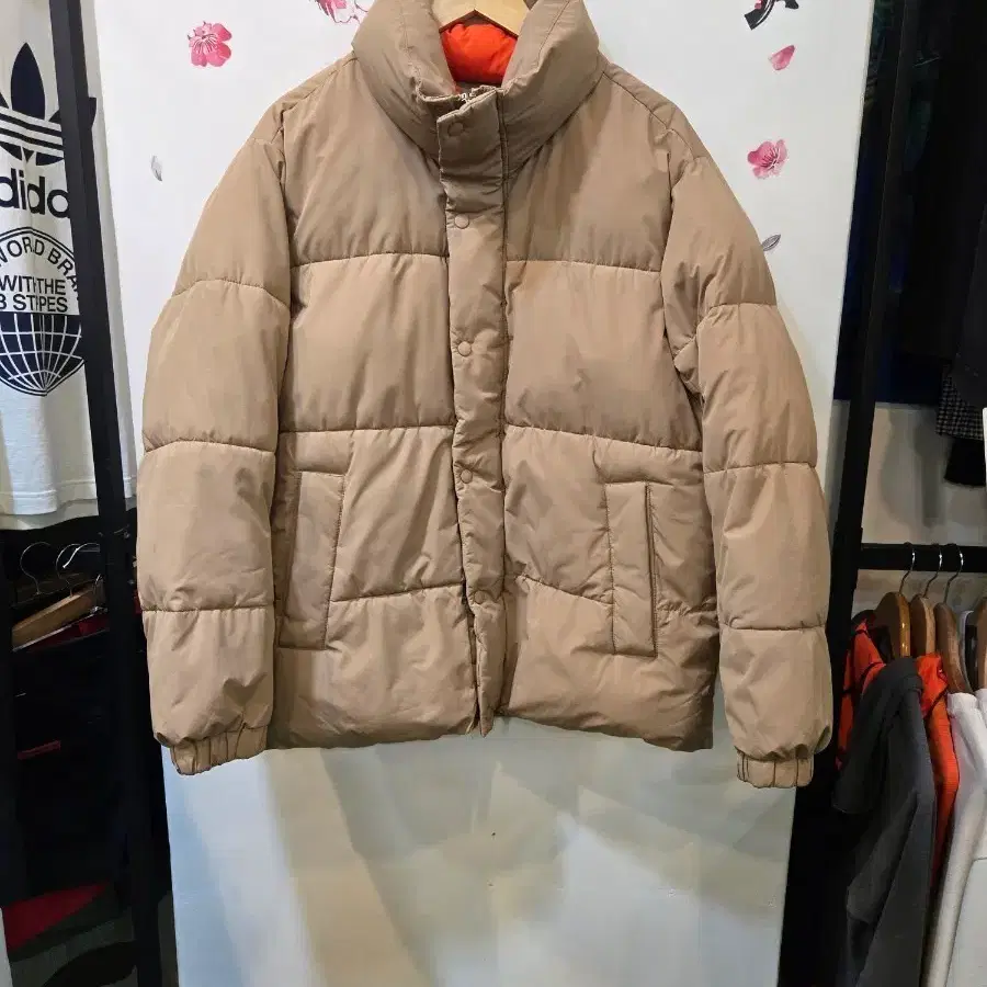 SPAO 베이지색 숏 패딩 점퍼 L