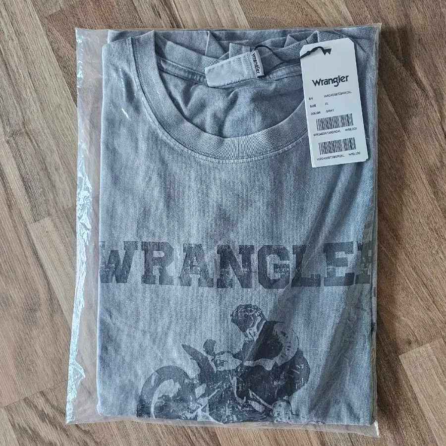 새상품 단종 wrangler 랭글러x커버낫 모터싸이클 반팔 그레이 XL