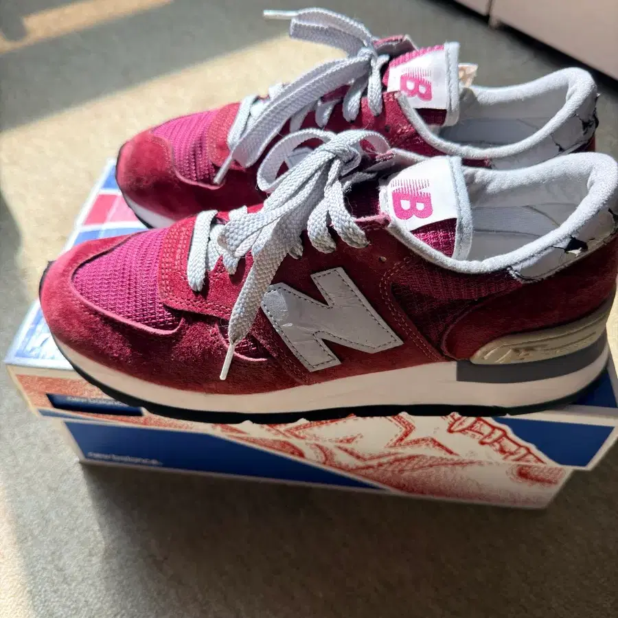 뉴발란스 990v1 버건디 (260) 풀박스