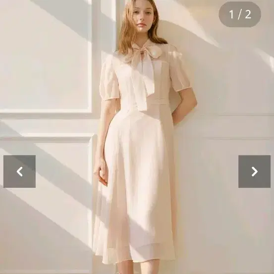 룩캐스트 2부 원피스 살몬