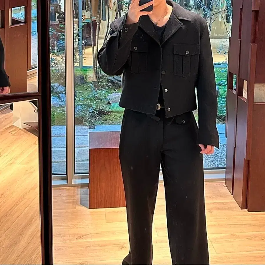 렉토 밀리터리 울 숏자켓