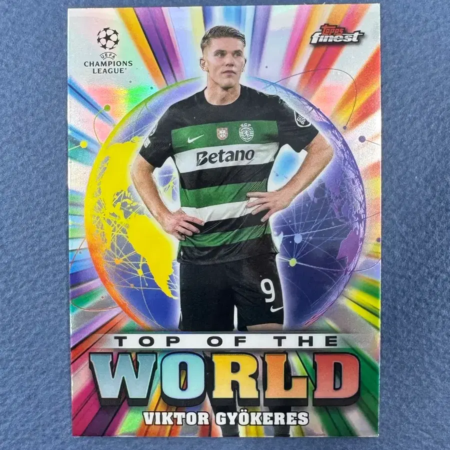 [요케레스] 2024-25 Topps Finest UEFA 빅터 요케레스 Top of the World Insert Sporting
