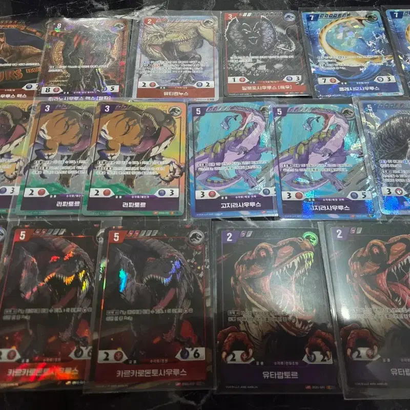 쥬라기공원 TCG 페레,ssr75장 레어 100장이상 팝니다