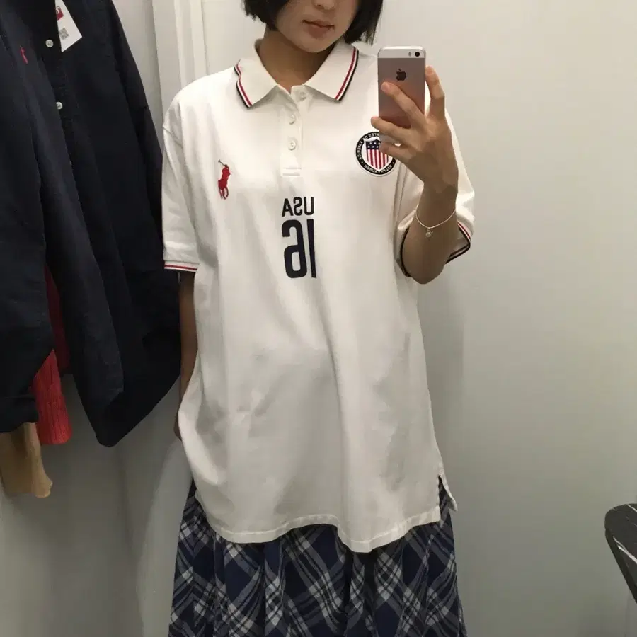 폴로 랄프로렌 USA 빅포니 카라 화이트 P65
