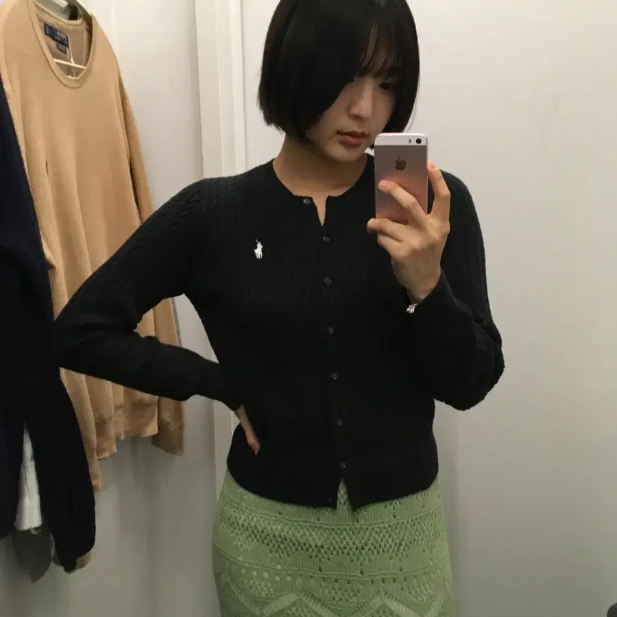 폴로 랄프로렌 케이블 가디건 블랙 P62